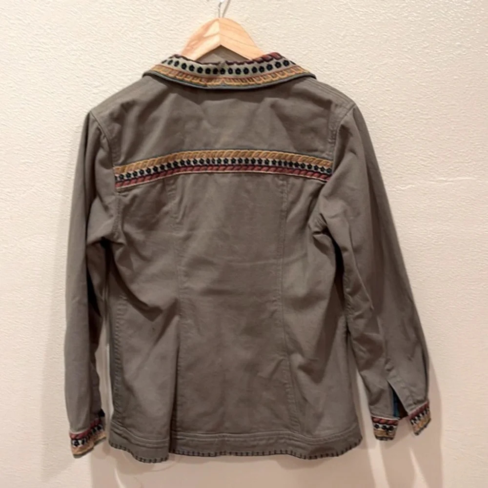 Anthropologie X La Fuori Embroidered Utility Jacket in small. - Picture 6 of 7